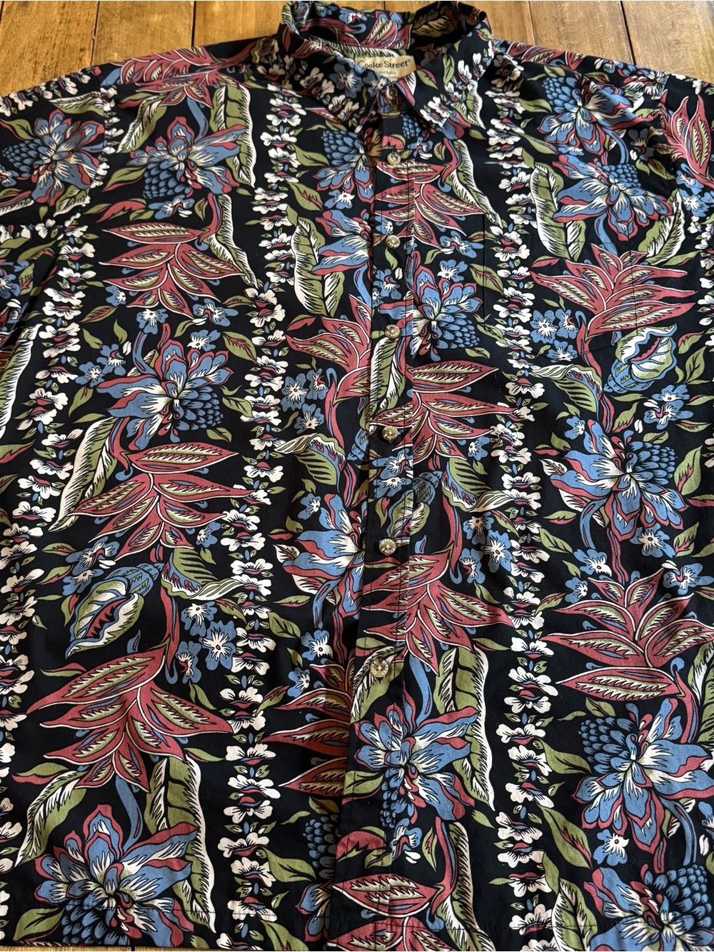 Cooke Street Honolulu Hawaiian Floral Aloha Shirt XXL 100% Cotton